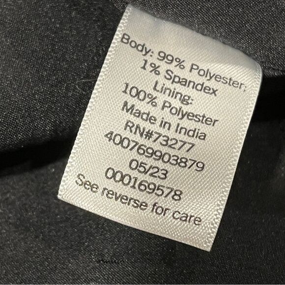 SO Elegant Black long sleeve fake Wrap mini Dress size medium - Picture 11 of 13